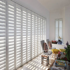 Low cost of decorative wooden shutters plantation shutters patio door on China WDMA