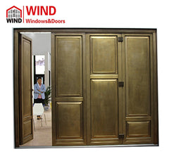 Luxury Copper Wood Partitions Patio Door Bi Folding Sliding Door for Restaurant on China WDMA