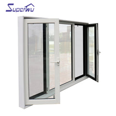 Luxury aluminium double open outside casement windows on China WDMA