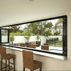 Luxury aluminum frame glass window designs aluminum heavy bi folding windows on China WDMA