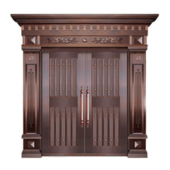 Luxury double entry doors used exterior french doors for sale Imitated copper security door on China WDMA