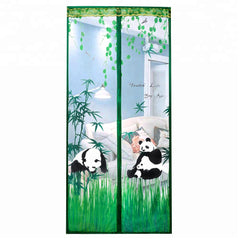 Magnetic door insect screen curtain pleated mesh folding screen door on China WDMA