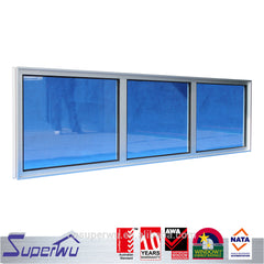 Miami Dade Code standards hurricane impact toughened glass fixed panel window on China WDMA