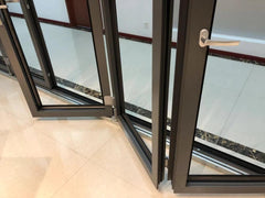 Miami-Dade County Approved Hurricane Certification Built-in shutter aluminium frame folding door for living room on China WDMA