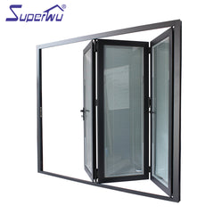 Miami-Dade County Approved Hurricane Certification Built-in shutter aluminium frame folding door for living room on China WDMA