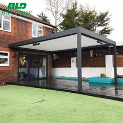 Modern Bioclimatic Motorised Pergola openning louvre vergola, metal louver roof waterproof on China WDMA