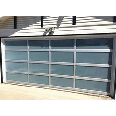 Modern aluminum remote control waterproof insulated automatic glass garage doors on China WDMA