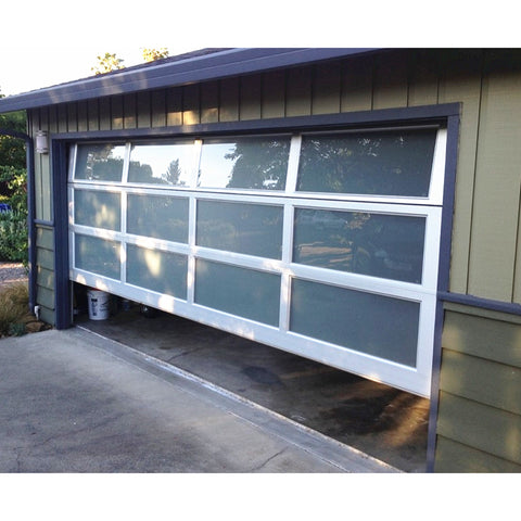 Modern aluminum remote control waterproof insulated automatic glass garage doors on China WDMA