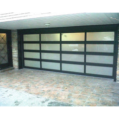 Modern aluminum remote control waterproof insulated automatic glass garage doors on China WDMA