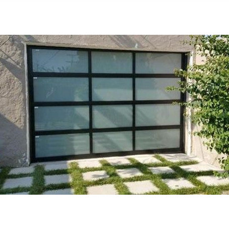 Modern aluminum remote control waterproof insulated automatic glass garage doors on China WDMA