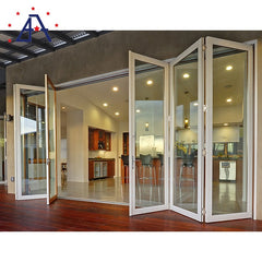 Modern design customized size sound proof extrusion aluminum folding window door on China WDMA