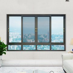 Modern design triple track double pane cheap sliding aluminum windows prices with mosquito net for philippines