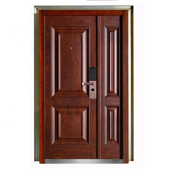 Modern front door design Steel Security fire Doors wooden transfer on China WDMA