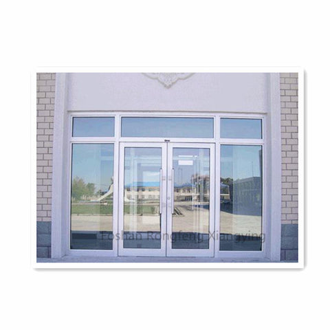 Modern style exterior double swing aluminum frame casement doors swing door on China WDMA