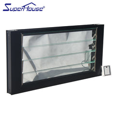 Most popular Electric aluminium frame adjustable glass louvre window for commercial project