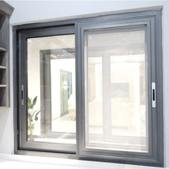 NFRC CE standard Factory power coated fire rated double tempered insulated glass Aluminum Sliding Window on China WDMA