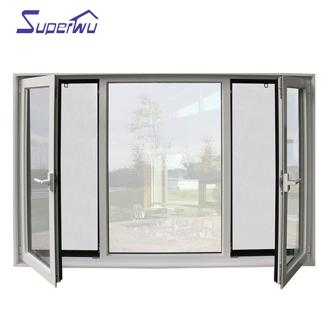 NFRC DADE AS2047 Aluminum glass window and door with white or brown color on China WDMA