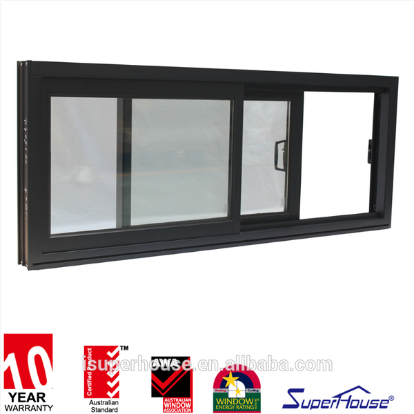 NFRC Superhouse Aluminium Sliding windows Double Balcony glass Curtain Window on China WDMA