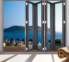 New Design Smoothly Tempered Glass Interior Stacking Sliding Folding Doors Door Aluminum Bifold Door on China WDMA