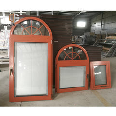 New York custom design round arch design window with built-in shutter on China WDMA