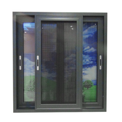 New design double glazed slide aluminium frame sliding frosted glass window with mosquito net on China WDMA