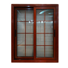 New design double glazed slide aluminium frame sliding frosted glass window with mosquito net on China WDMA