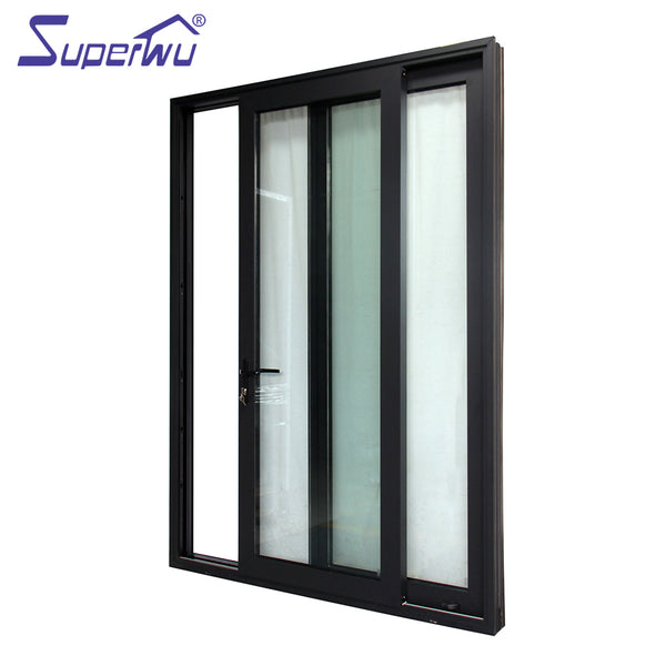 New design interior balcony doors aluminum two panel double glass sliding doors on China WDMA