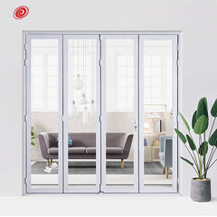 New design manufacturer directly supply modern exterior folded glass aluminium bi fold door on China WDMA