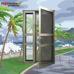 New design patio Unequal single panel aluminium hinged casement glass doors on China WDMA