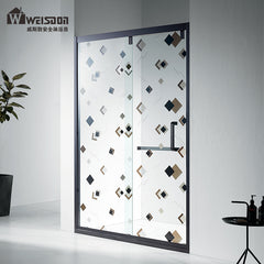 New design stainless steel frame walk-in sliding glass shower door on China WDMA