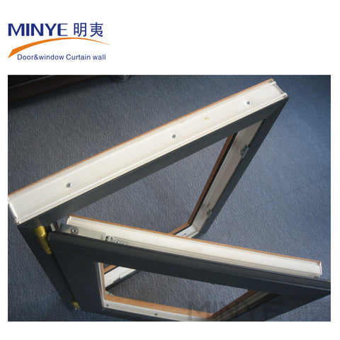 New design wood grain color UPVC casement window for home