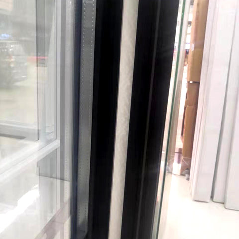 New fashion black color aluminum sliding doors thin frame on China WDMA