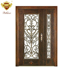 New low maintenance wrought iron exterior french style doors HL-J07 on China WDMA