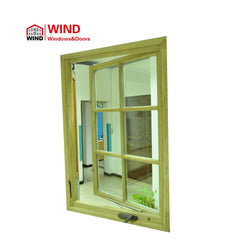 North America Standard Casement Wood Aluminum outward opening swing Window with Crank Operator on China WDMA