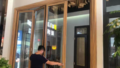 Aluminium AS2047 standard low-E glass customized design accordion doors with air on China WDMA