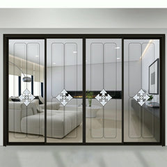 CAYOE Double tempered glass 20 mm narrow frame aluminum sliding doors on China WDMA