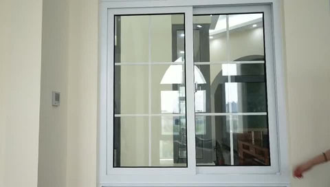 WDMA customized living room PVC plastic  sliding window