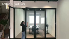 Durable low-e double glazed aluminium bifold doors easy to install on China WDMA