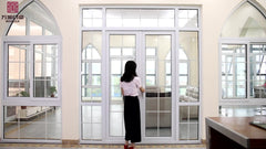 upvc/ pvc/ plastic french patio double casement/ swing door on China WDMA