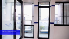 Superwu China Alibaba Supplier single pane aluminum glass casement window on China WDMA