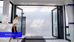 Australian Standard aluminium double glazed doors folding glass door ventilation bifold doors on China WDMA