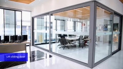 AAMA standard glass aluminum lift sliding door as security door on China WDMA