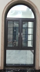 New design aluminum casement windows with frosted glass on China WDMA