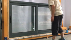 Sliding glass window with mini built in blinds on China WDMA