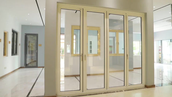 Roomeye double glass aluminum folding door on China WDMA