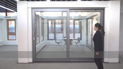 Double Glazing Aluminum Profile Lift and Sliding Door/Thermal Break Double Sliding Door/Window on China WDMA