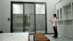 Double glazing glass aluminum doors bathroom sliding glass door on China WDMA