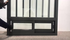 AS2047 standard Aluminium commercial sliding window factory anti-theft bar design on China WDMA