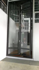 Aluminium double glazed patio garden area bi folding door simple design glass door on China WDMA