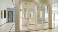 Aluminium wood composite glass door, swing door, folding sliding door on China WDMA